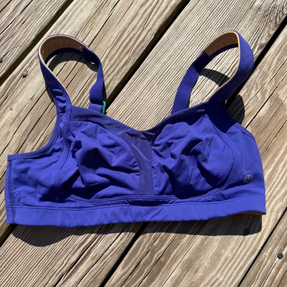 Lululemon Ta Ta Tamer III Sports Bra Purple High Impact 34C Adjustable Straps